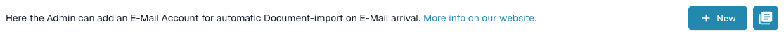 Email Import 部分及 New 按钮