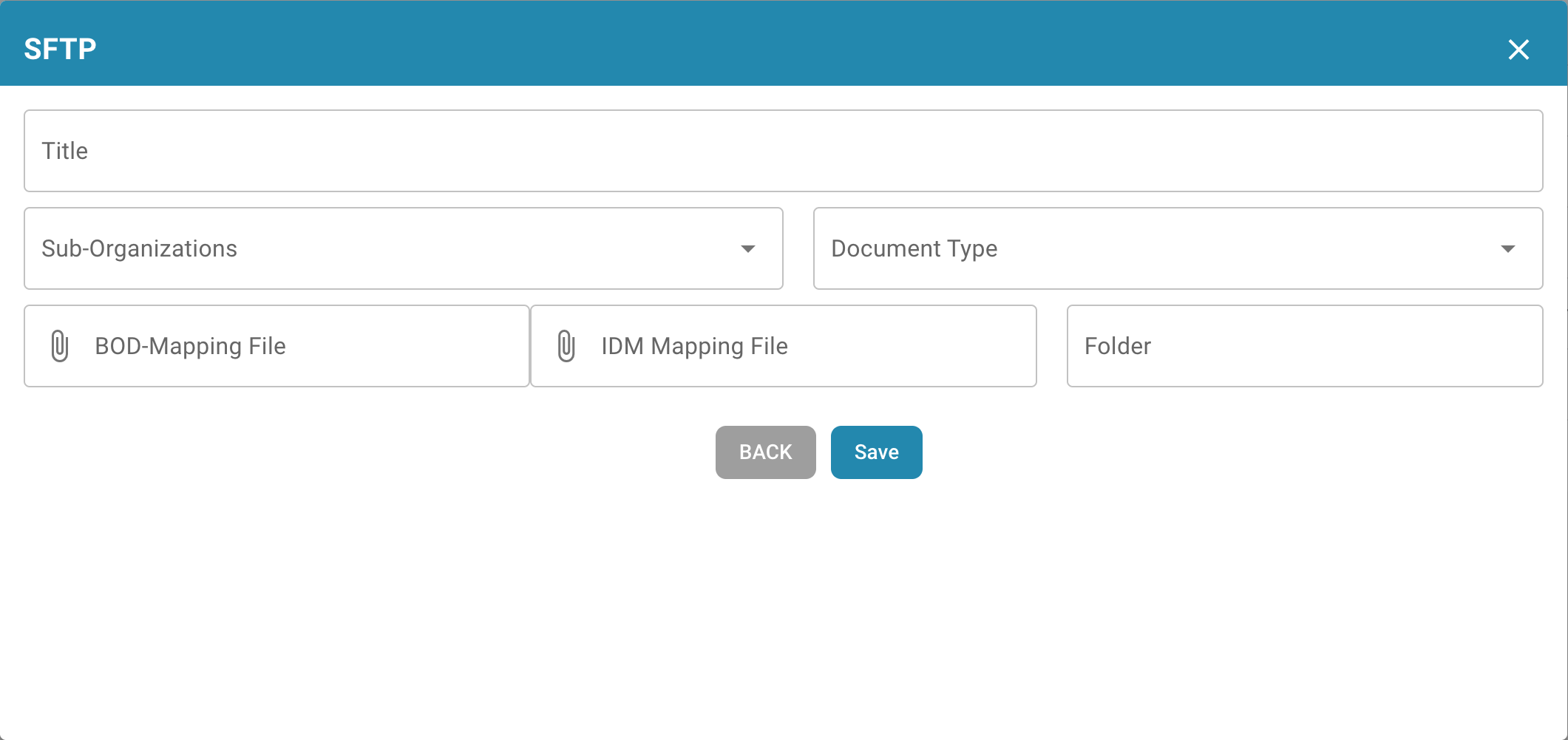 Infor SFTP 导出配置