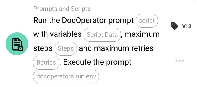Operator Prompt 卡片配置