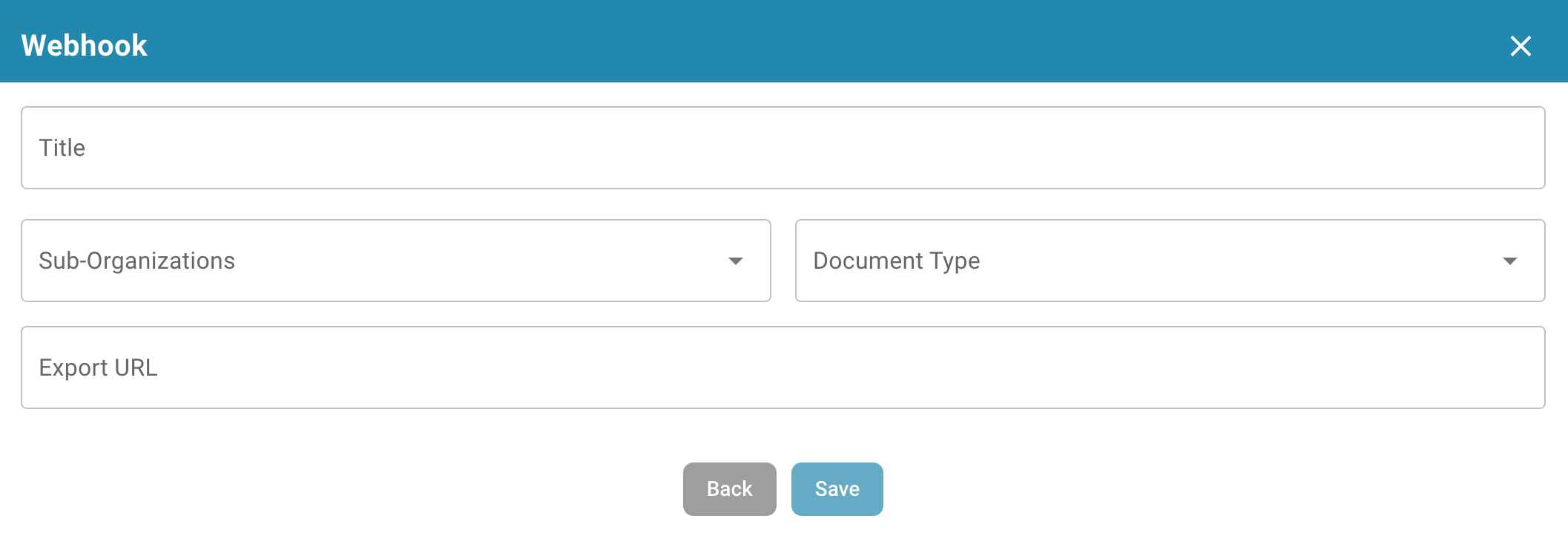 Webhook 导出配置